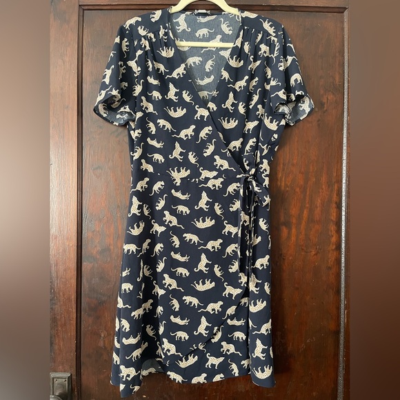 J. Crew Dresses & Skirts - J.Crew Dress | Navy Leopard Size 12